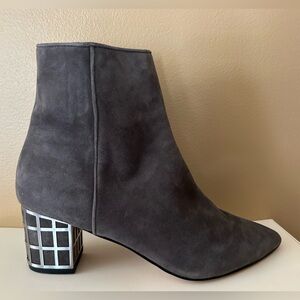 Brian Atwood caged heel suede ankle boot